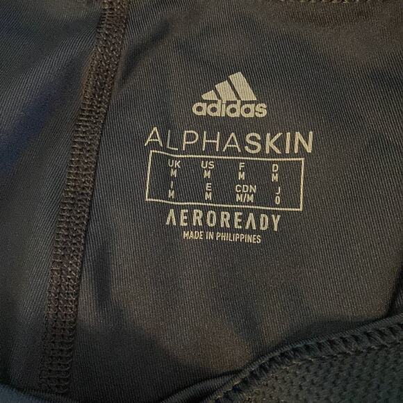 Adidas Alphaskin Sport 3/4 Tights Navy Size M - Picture 3 of 6